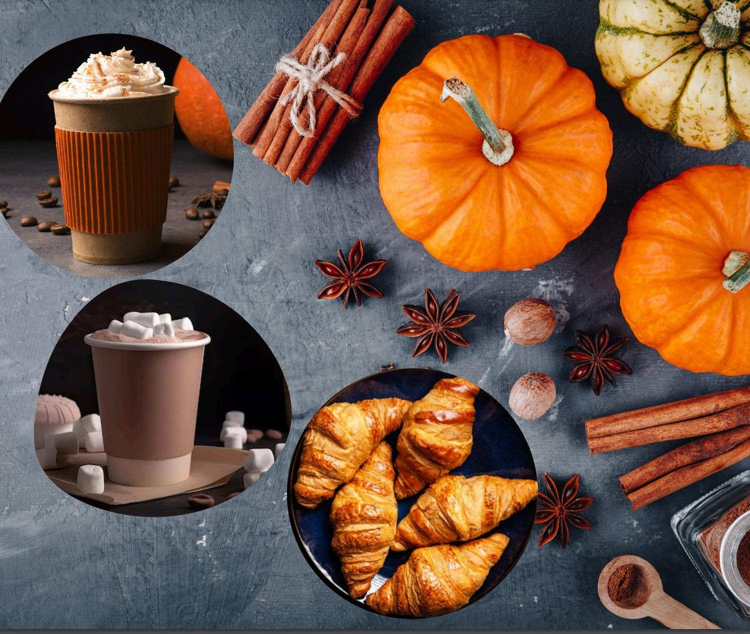 Hot drinks station & croissant