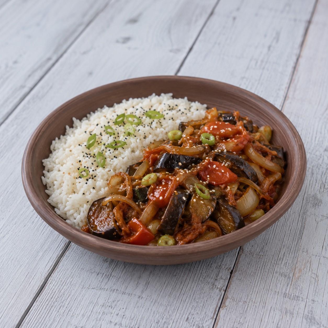 Vegan Korean Vegetables with rice