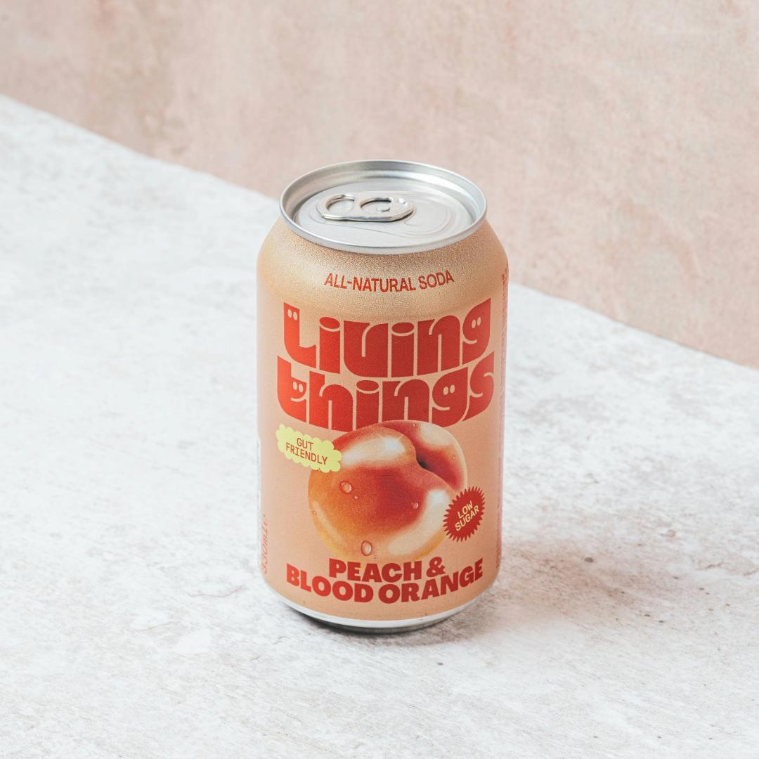 Living Things-Peach & Blood Orange Soda
