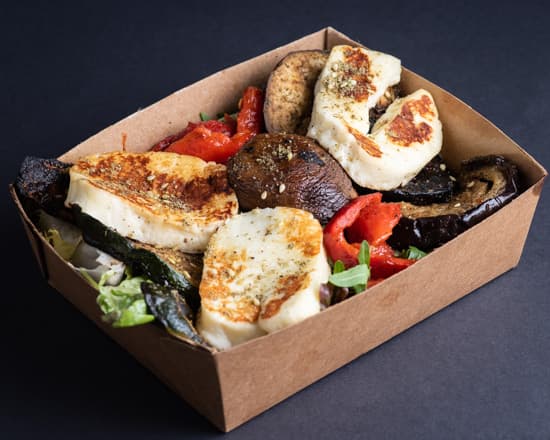 Greek Halloumi With Barbecued Vegetables