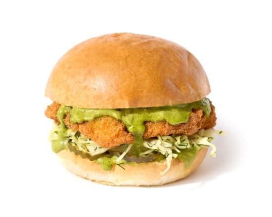 Aji Verde Crispy Chicken Burger