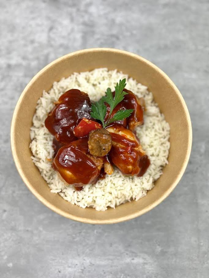 BBQ Chicken Kebab & Rice