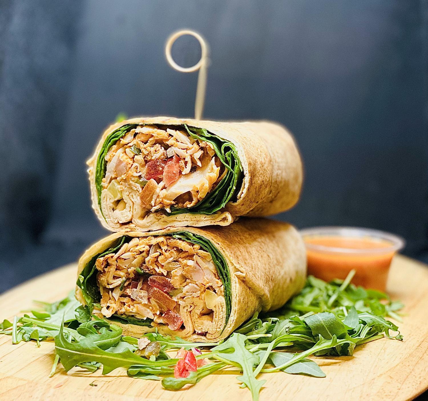 Chicken shawarma flatbread