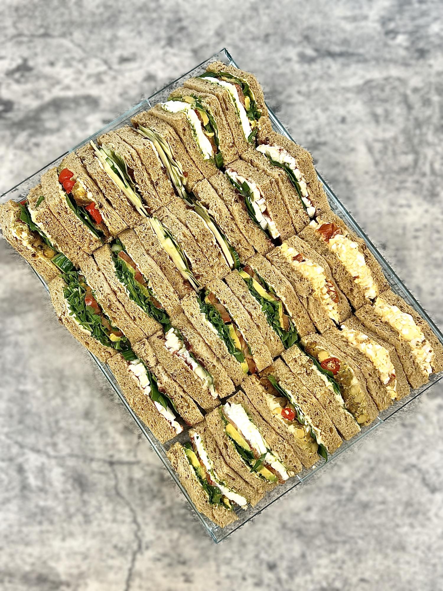 Vegetarian sandwich platter
