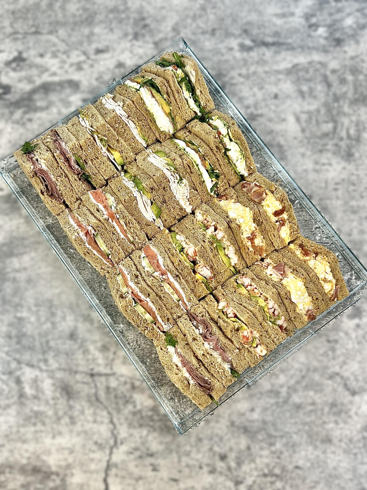 Contemporary sandwich platter