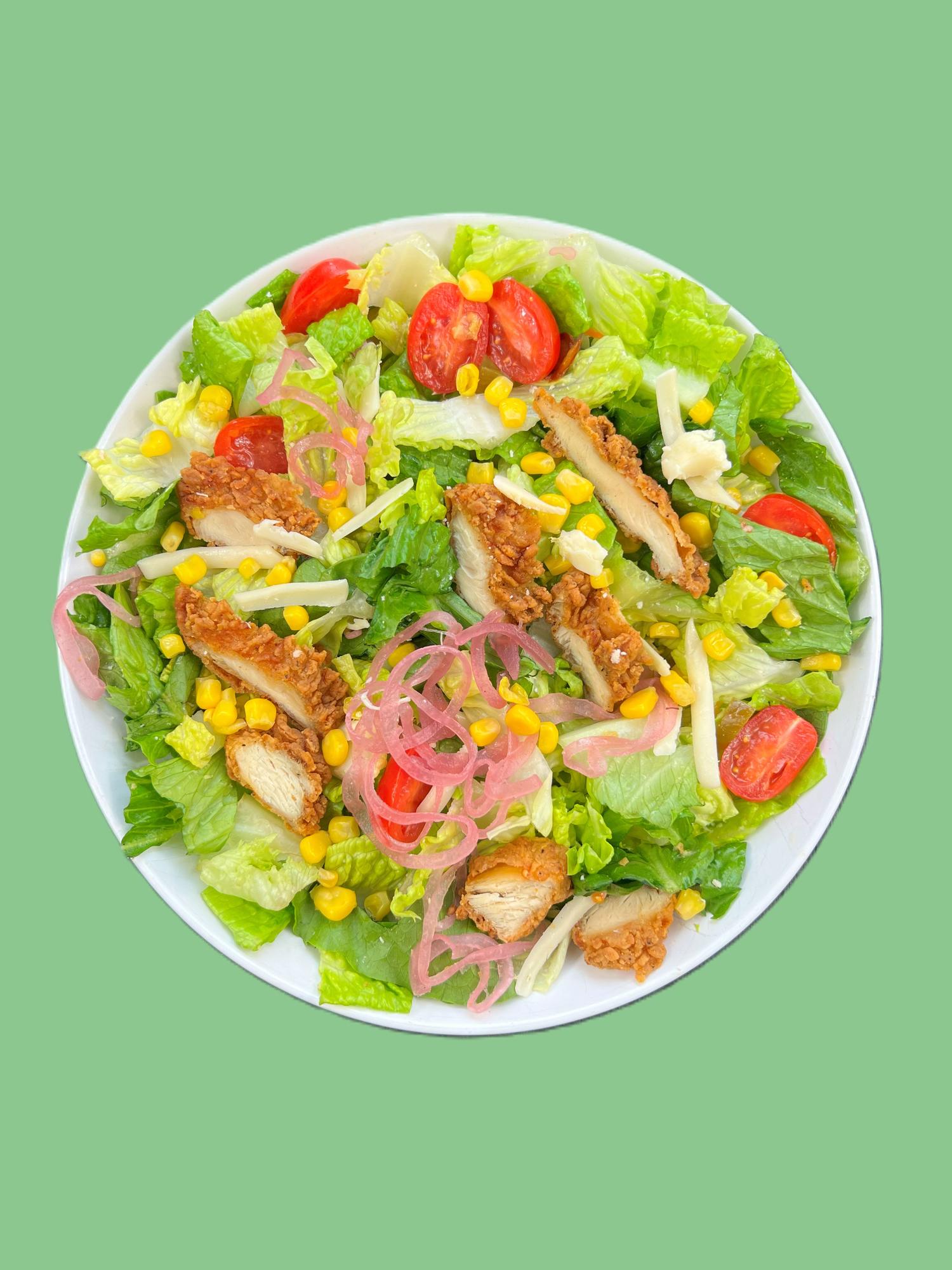 Panko chicken salad