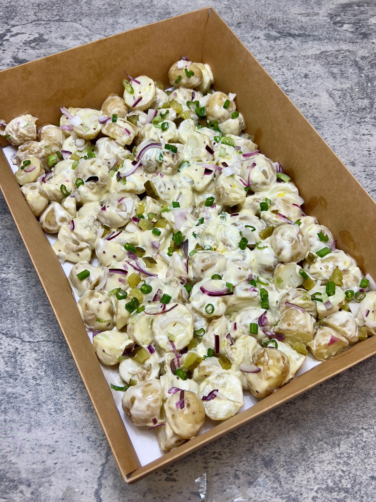 Sharing new potato salad
