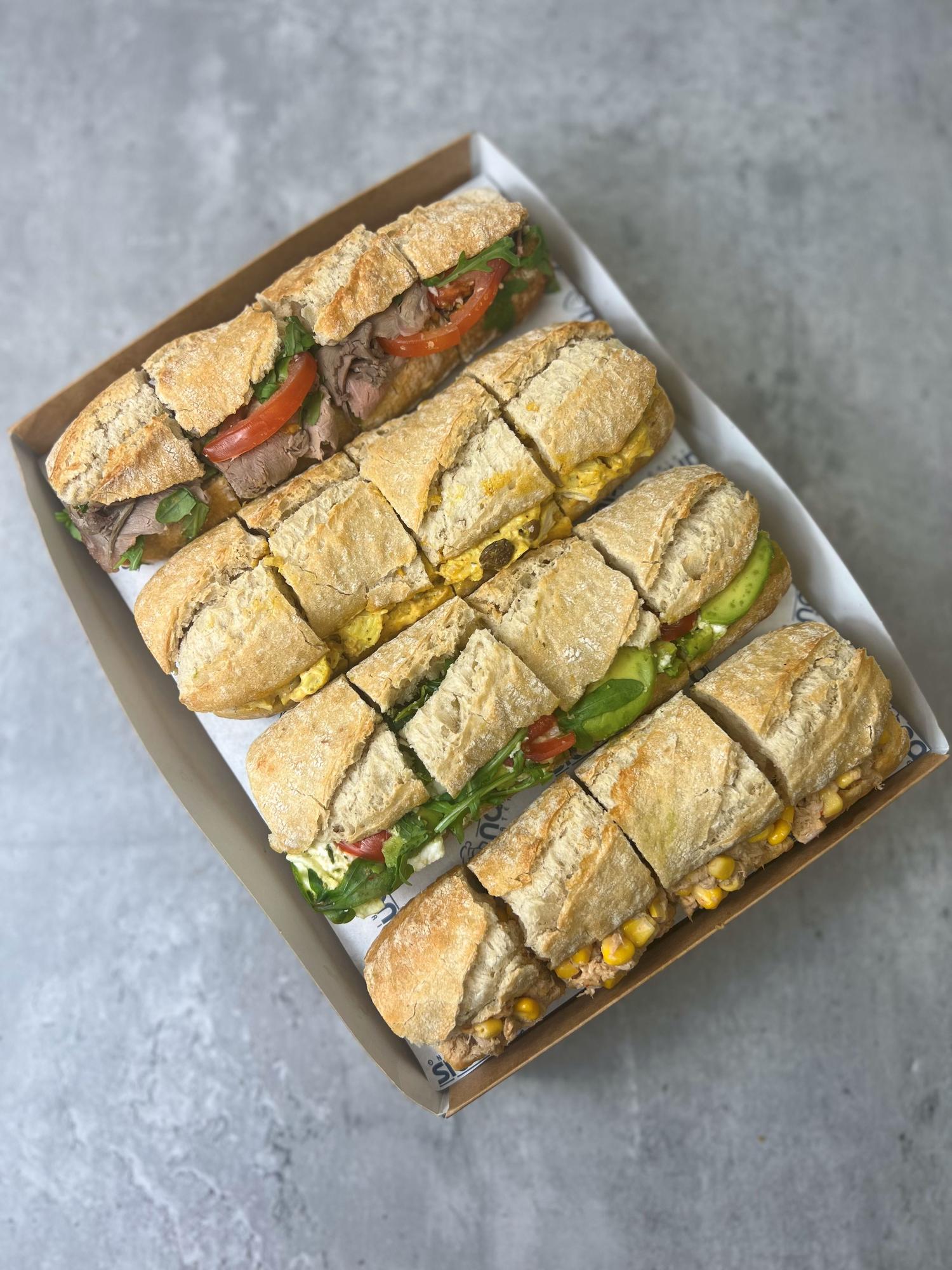 Vegetarian baguette platter