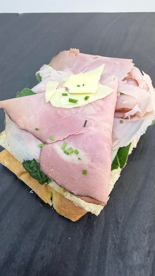 Ham & cheese focaccia