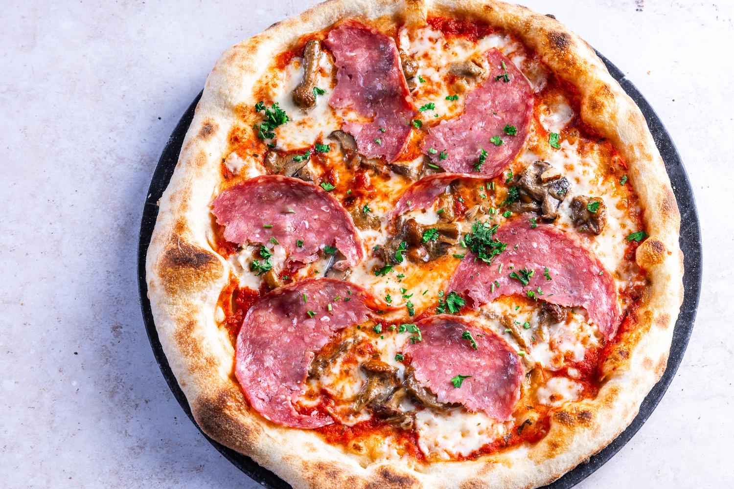 Mushrooms, Truffle and Salami