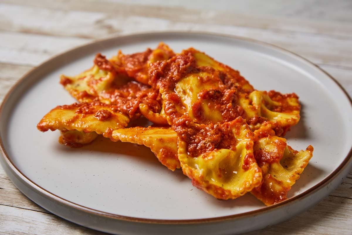 Ravioli with "Amatriciana"