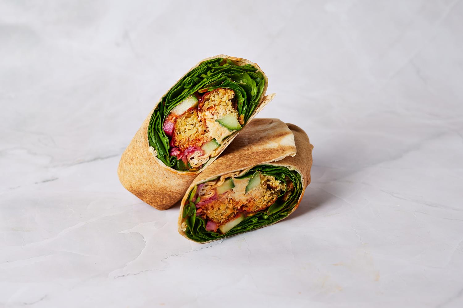 Falafel and Hummus Flatbread Platter