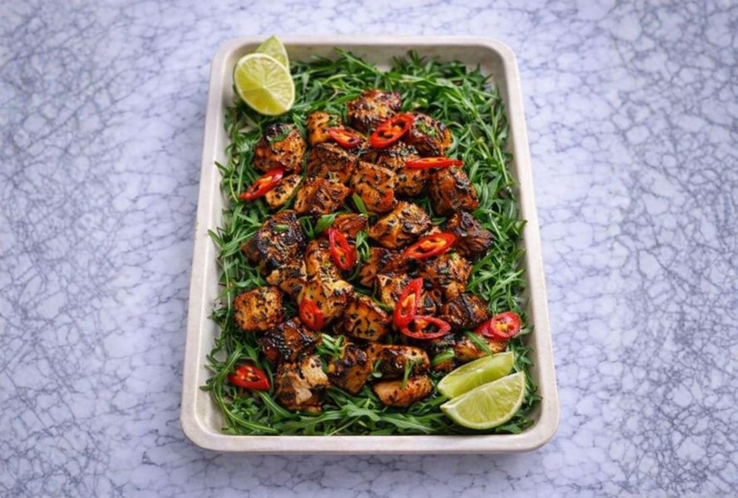 Soy, Ginger & Miso Glazed Salmon Protein Platter
