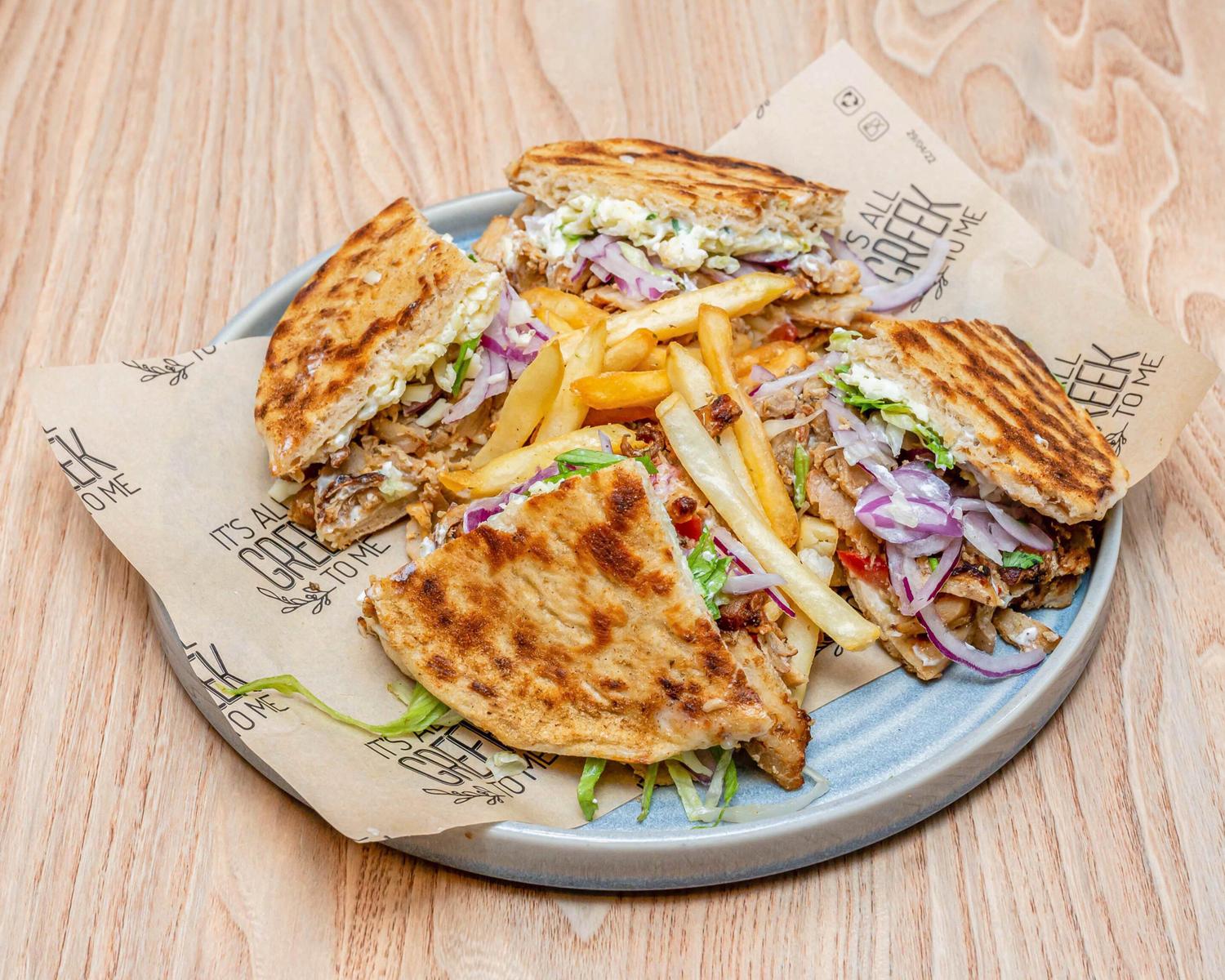 Greek Pork Gyro Skepasti