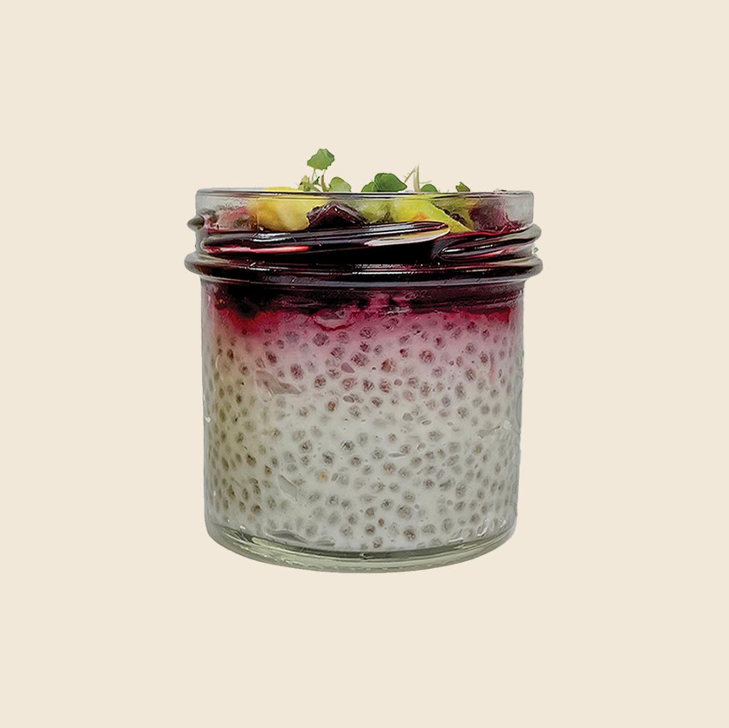 Coconut and Lemongrass Chia pudding & Pistachios