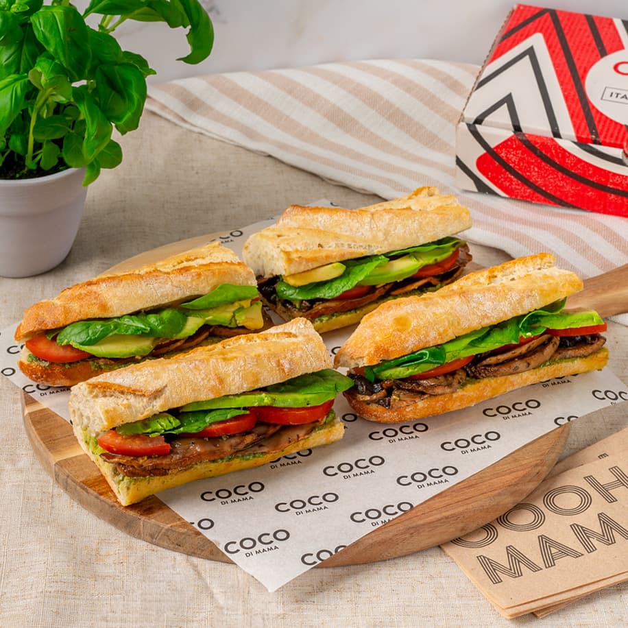 SMALL PLATTER - Avo & Mushroom Baguette (VE)