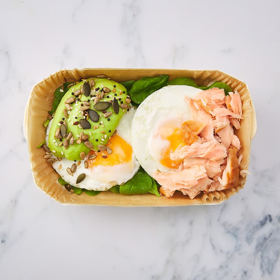 Salmon & Avo Protein Egg Box 