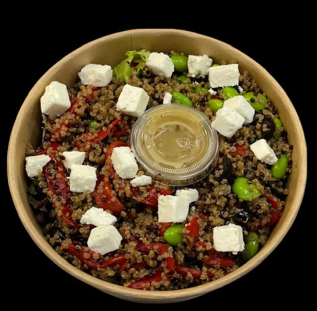 Mixed Quinoa, Edamame, Olives & Feta Salad
