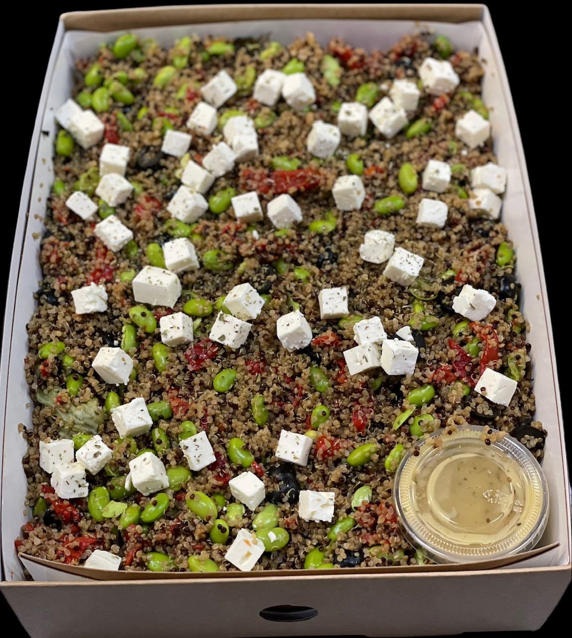 Mixed Quinoa, Edamame, Olives & Feta Salad Platter