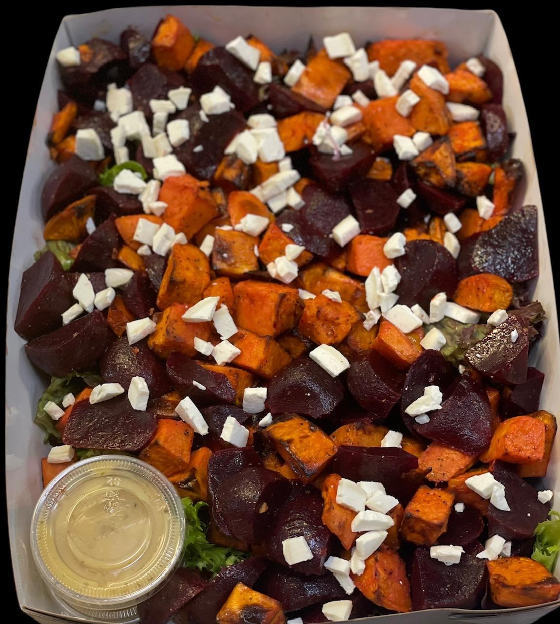 Beetroot, Roast Sweet Potato & Goats Cheese 