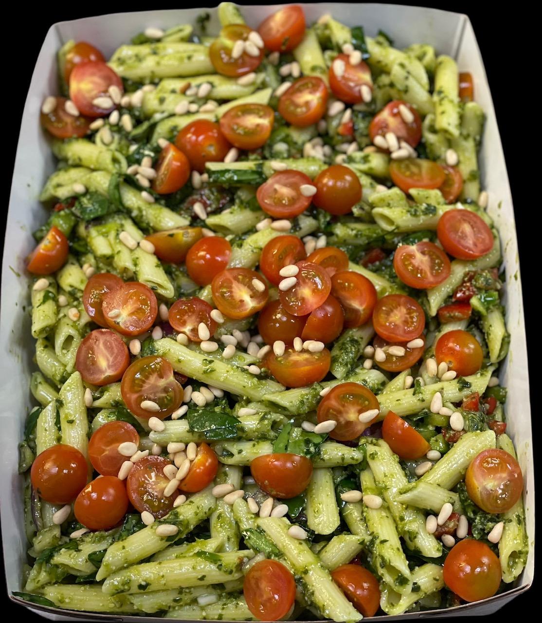 Pasta, Spinach, Pine Nut & Pesto Salad Platter 