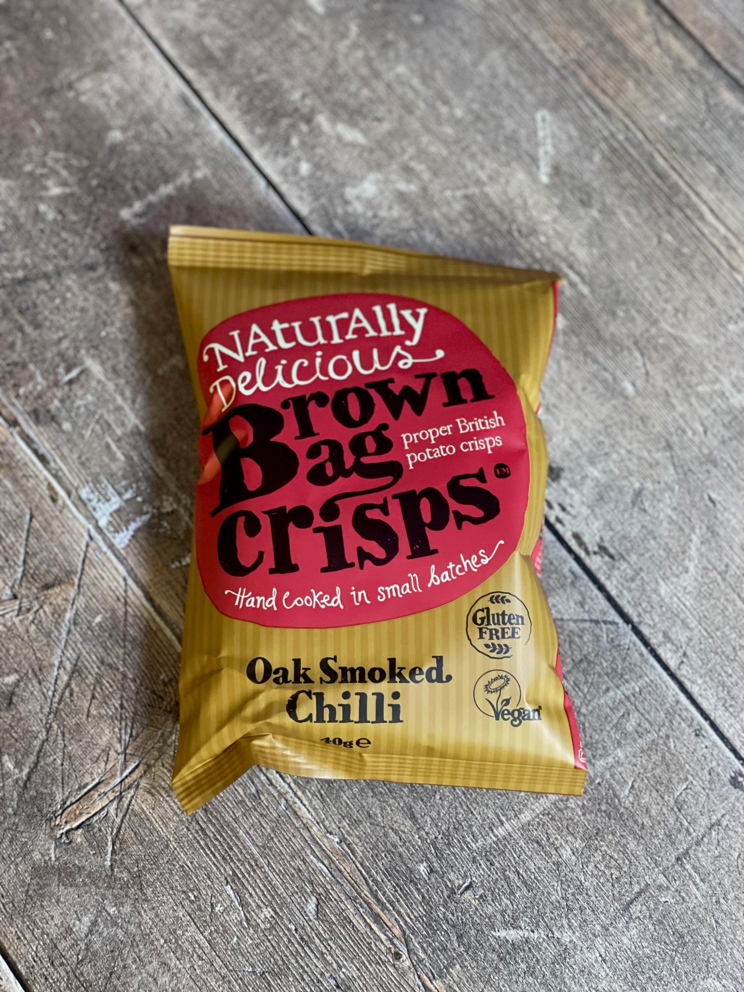 Brown Bag Crisps Oak Smoked Chilli 