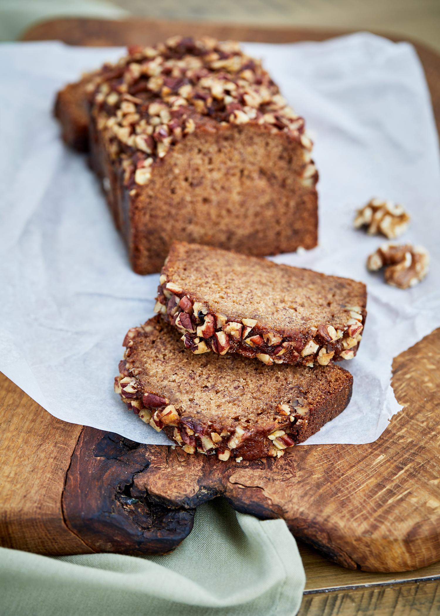 Banana Bread with Yogurt, Dried Banana & Dates