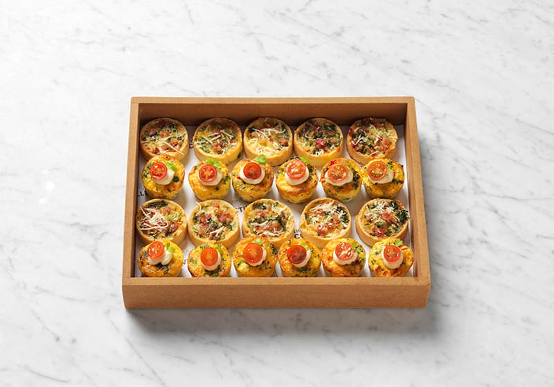 Mini Home Baked Savoury Tarts & Frittatas - 12pcs