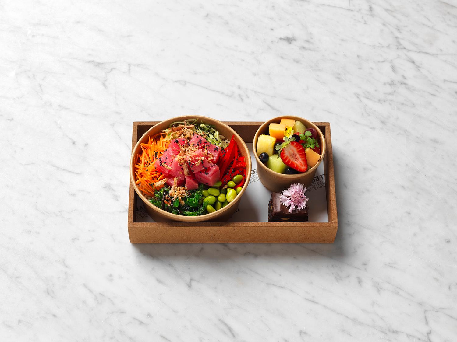 Lunch Box Poke Bowl - Fried Bean Curd
