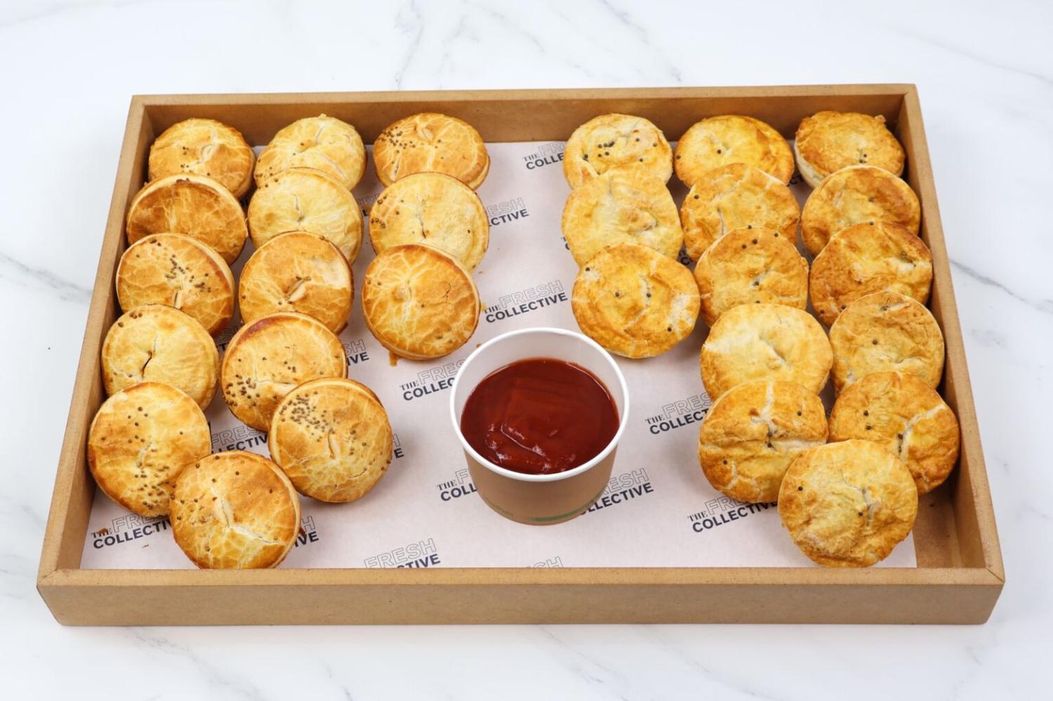 WARM Mixed Chicken Party Pies - 28pcs