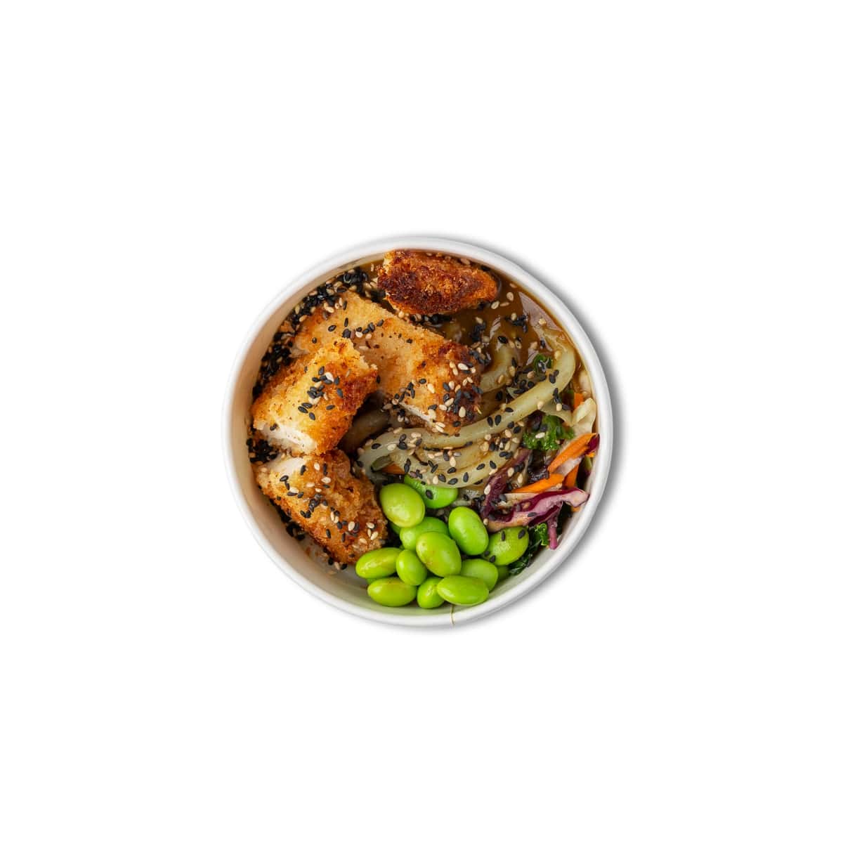 Yaki Udon & Crispy Chicken & Katsu Curry Sauce