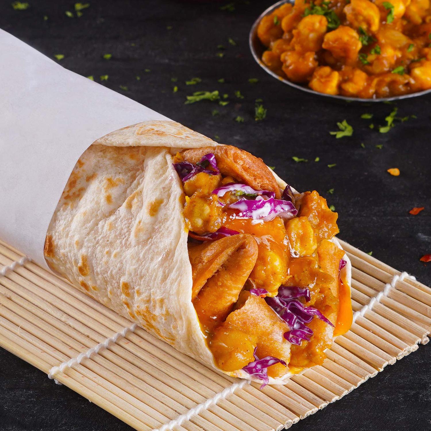 Chole Samosa Wrap