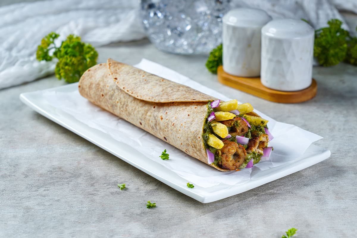 Lamb Kebab Chips-in-Wraps