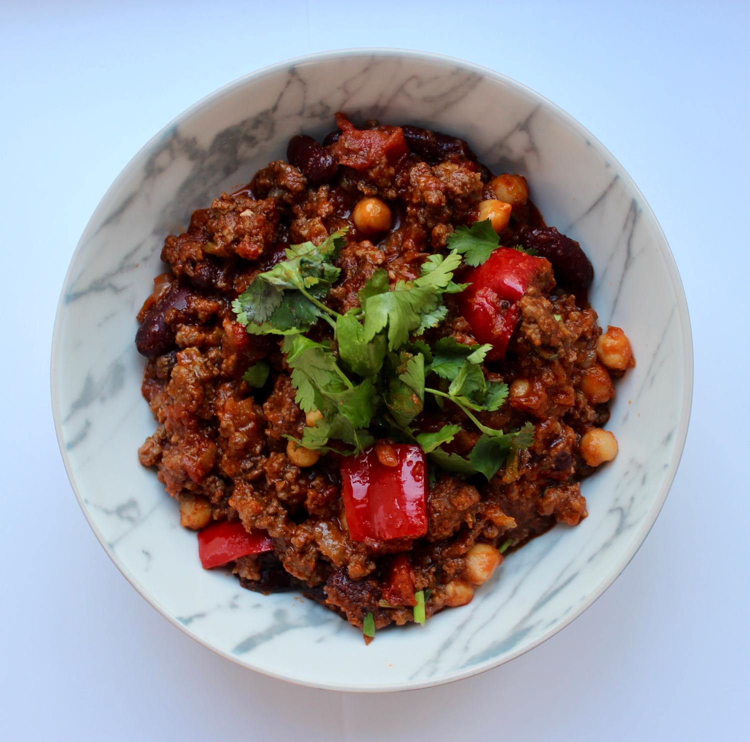 Chilli con carne & rice 