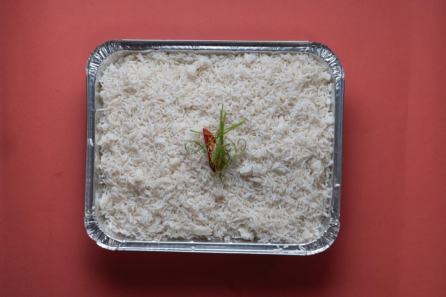 White Rice Platter