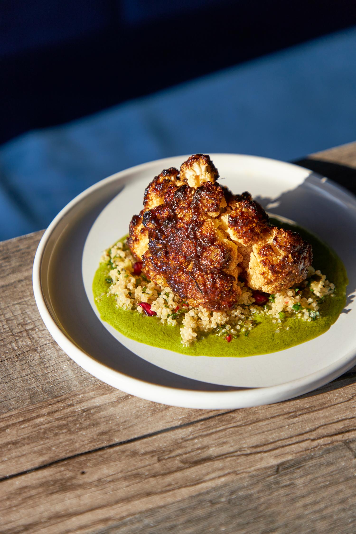 Red Stripe Glazed Jerk Cauliflower