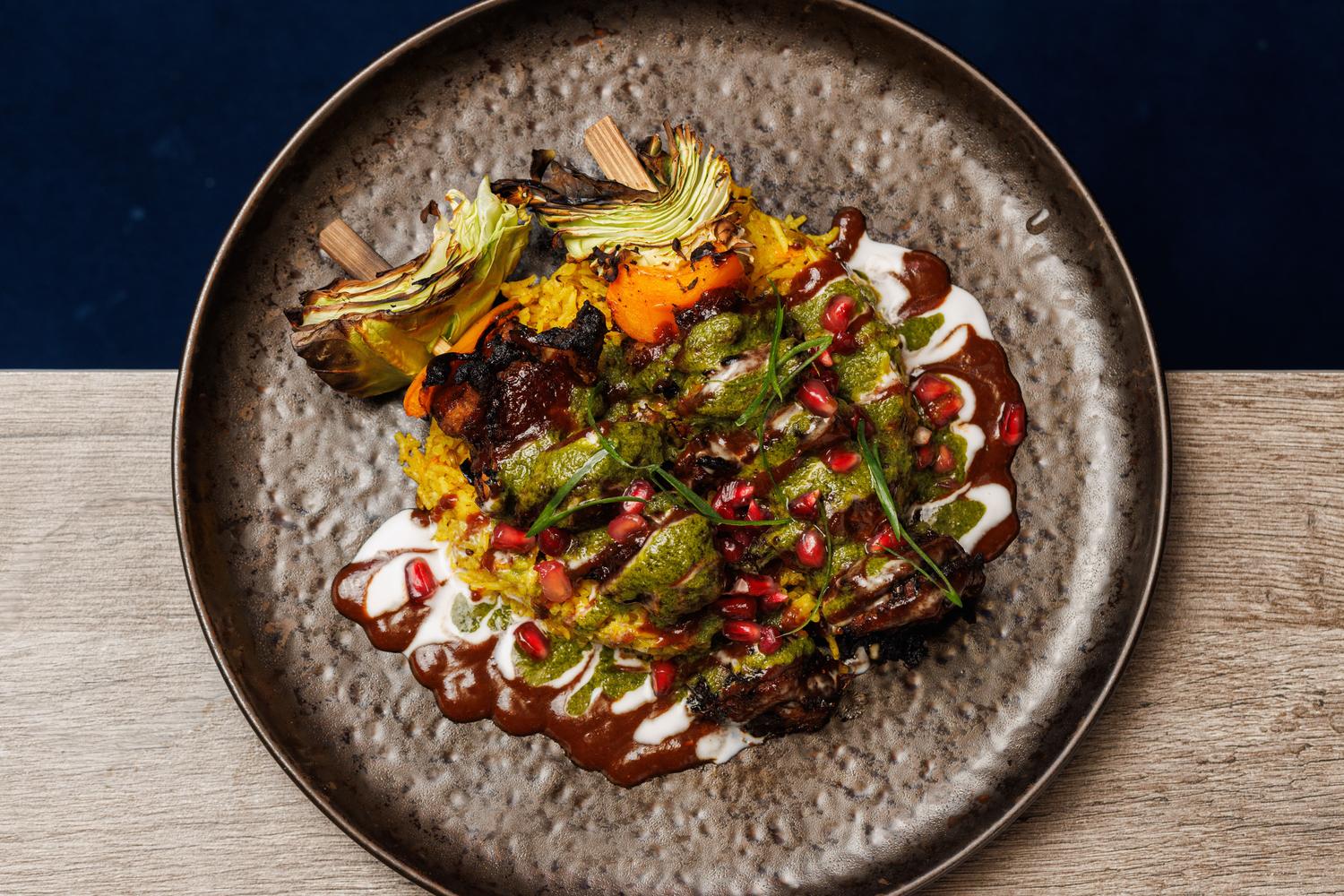 Jerk Oyster Mushroom, Tofu and Plantain Skewers