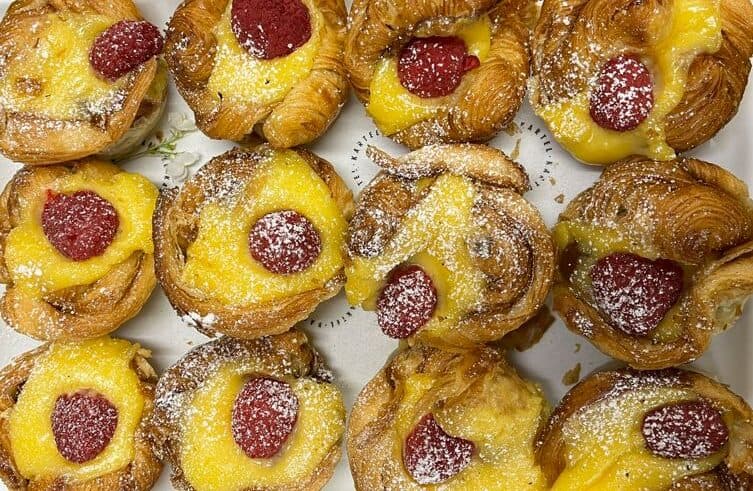 Rhubarb & Orange Custard Croissant