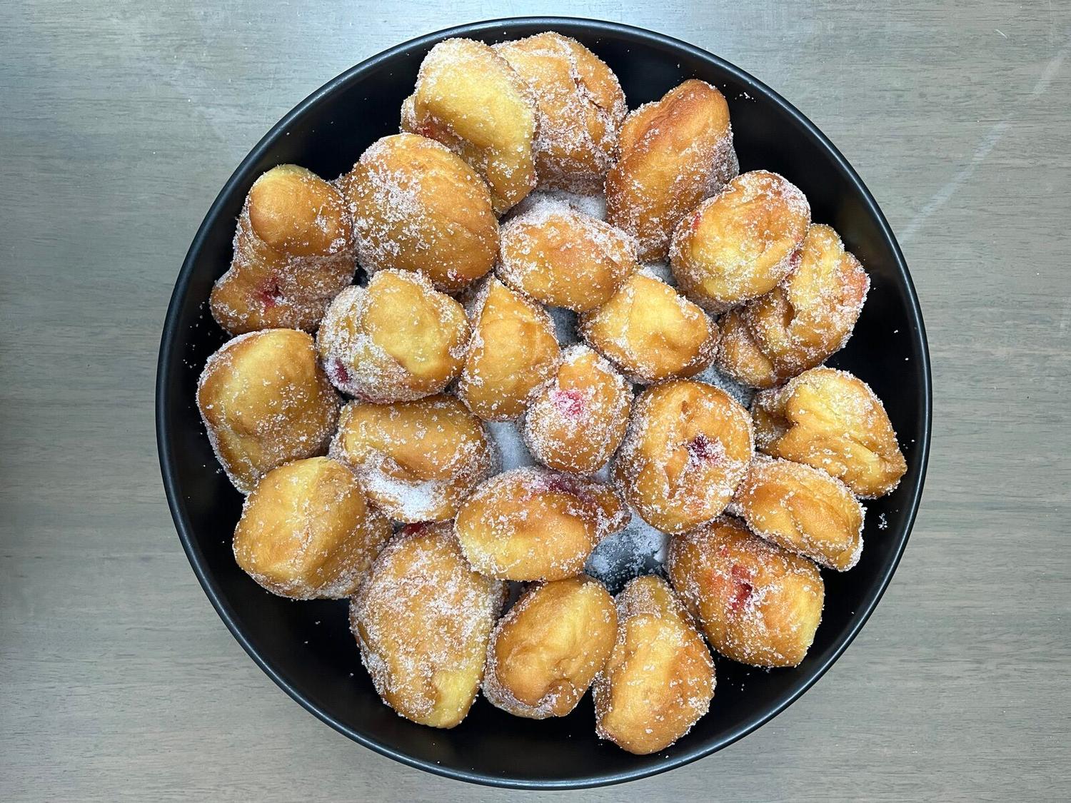 Raspberry Jam Donut with Cinnamon Sugar