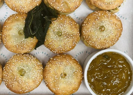 Handmade Medium Pies with Green Tomato Relish