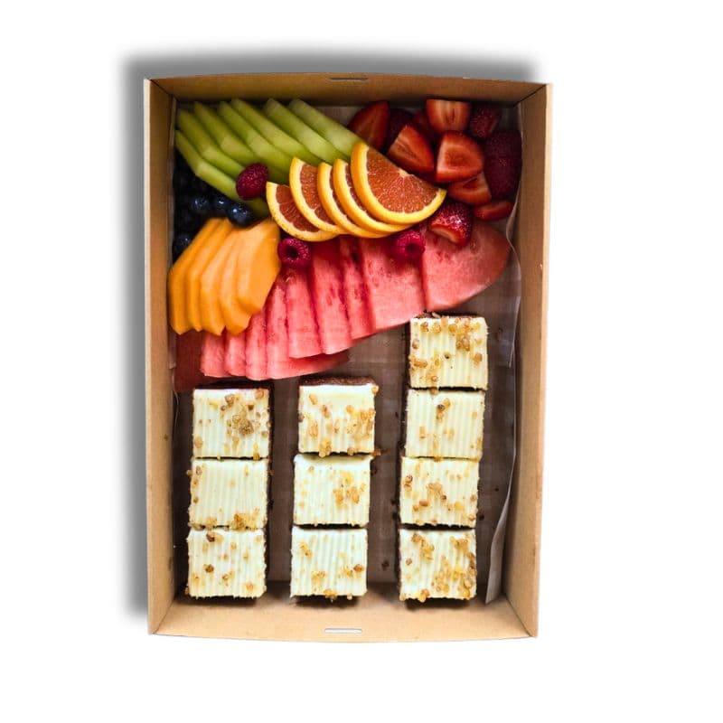 Carrot Cake & Fruit Platter 