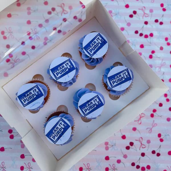 Wear It Purple Cupcakes (6 Pack)
