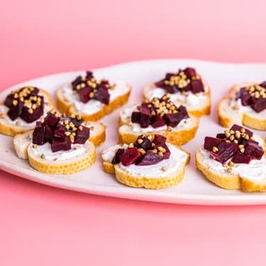 Whipped Feta & Balsamic Grape Crostini 
