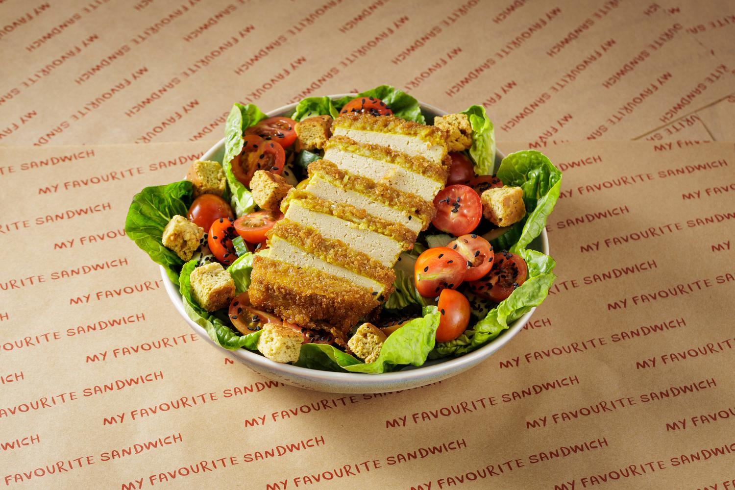 Crispy Tofu Caesar Salad