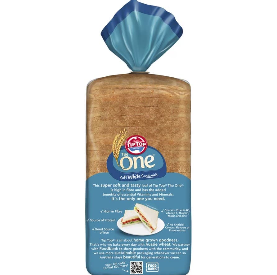 S2168Tip Top The One Bread White Sandwich, 700g