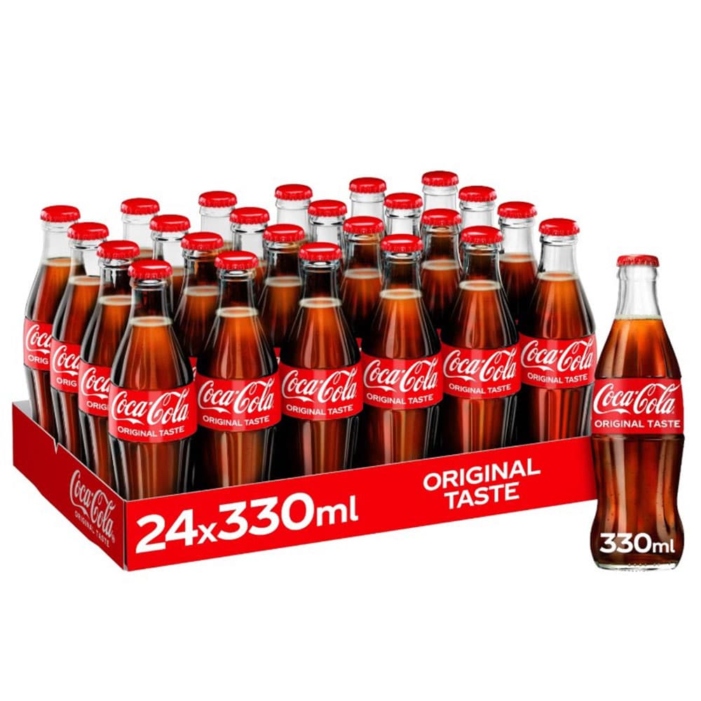 S2207Coca-Cola Glass Bottle, 330ml 24 Pack