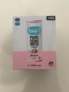 S2382Raw C Coconut Water Lychee 250ml 4pk 6ctn