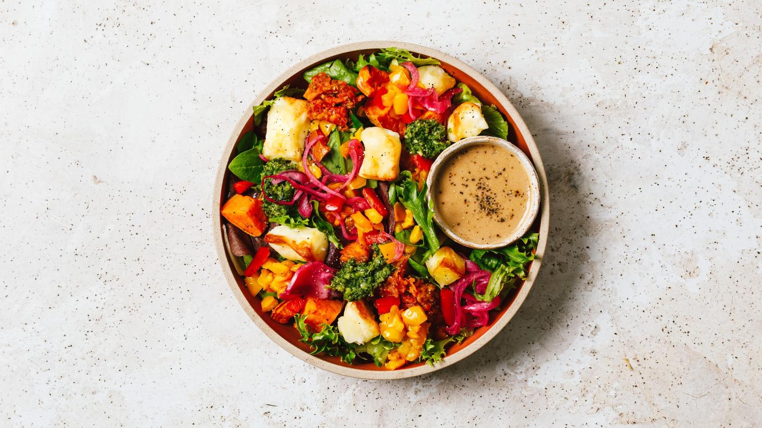 Halloumi & Roasted Veg Salad
