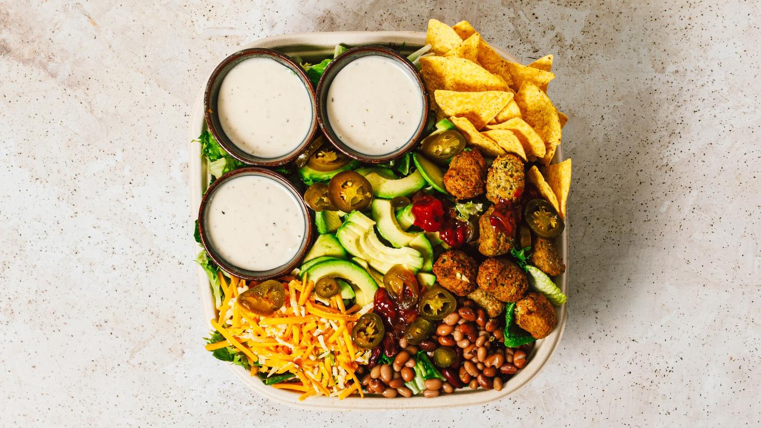 Chipotle Falafel Salad Platter