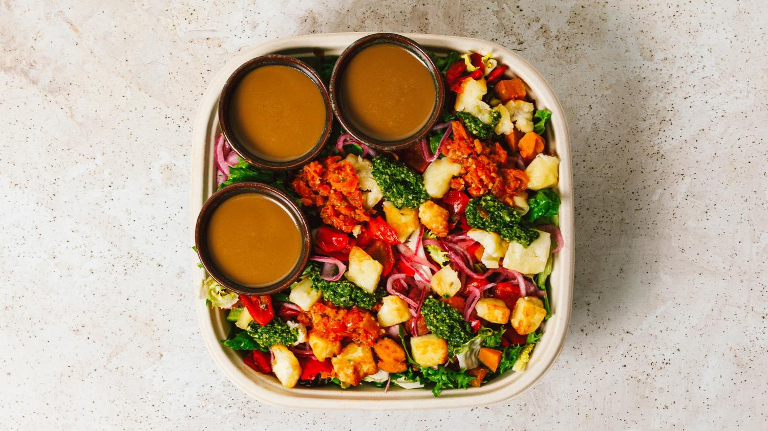 Halloumi & Roasted Veg Salad Platter